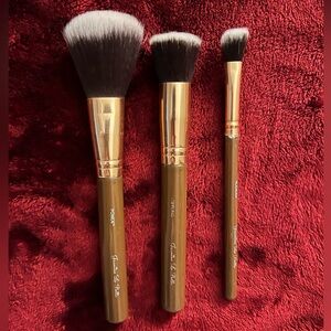 Jasmine La Belle Brown & Gold Makeup Face Brushes